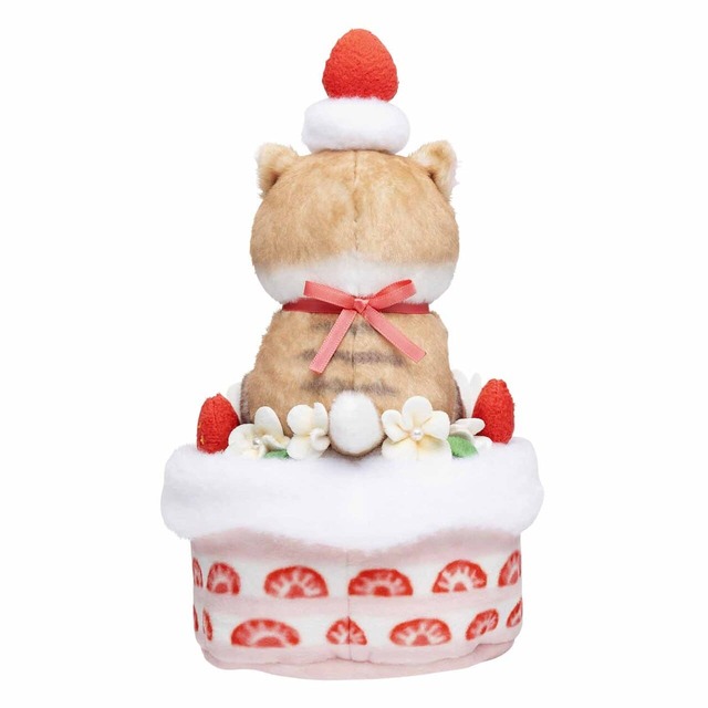 【mofusand】「小物入れにもなるケーキのりにゃんこのぬいぐるみ」うしろから