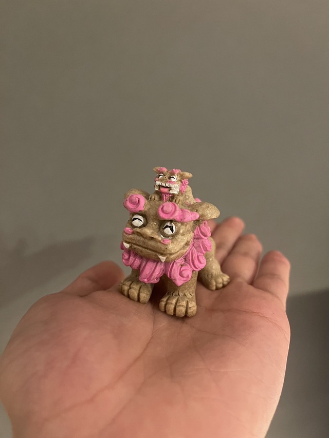 【イケタビ #1】沖縄で購入した手のひらサイズのシーサー（FUMIYA撮影）