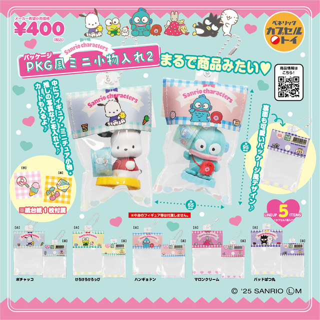 サンリオキャラクターズ PKG風ミニ小物入れ2(全5種)