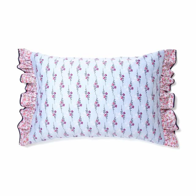 まくらカバー フラワー ライトブルー：4,000円（税込）