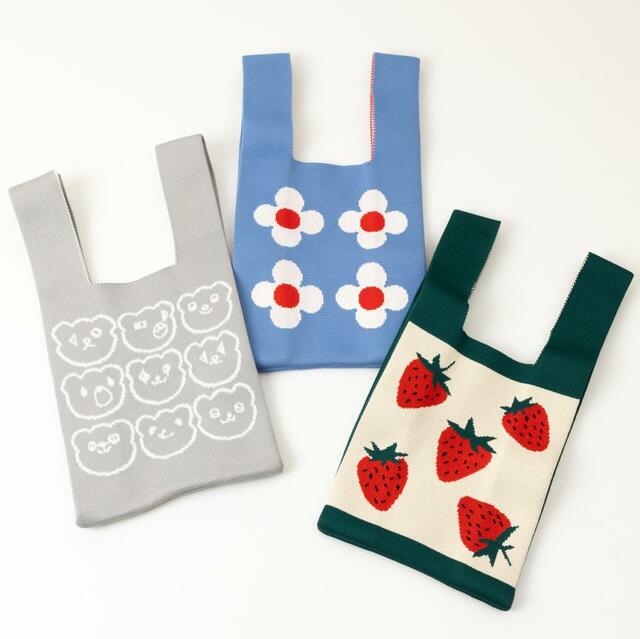 ロフト「THANK YOU GIFT」ロフト限定／ニットバッグ 全3種類　各1,320円