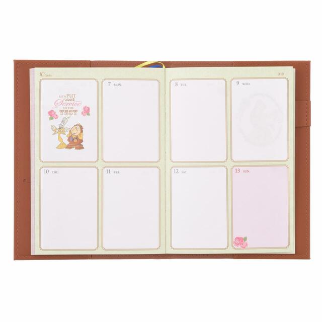 美女と野獣 手帳・スケジュール帳 B6 型押し Calendar&Organizer 2024 2,750円