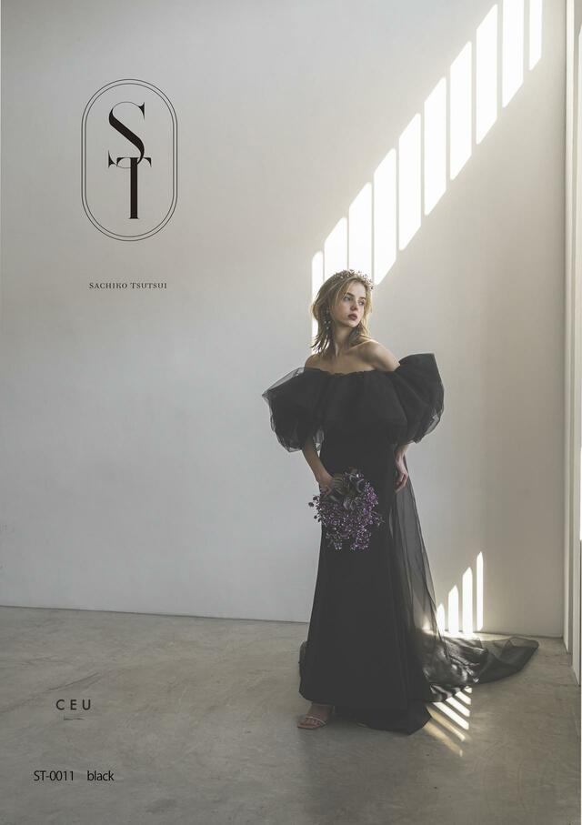 「ST」新作ウェディングドレス　ST-0011_Black