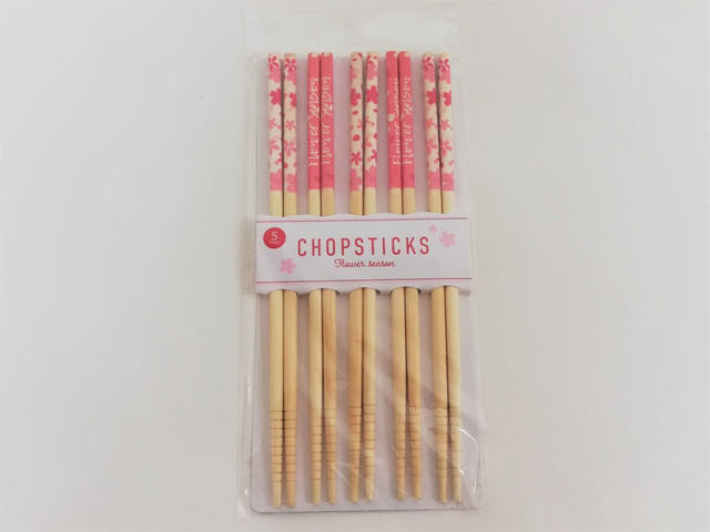 【キャンドゥ】竹塗箸 5P Flower Season