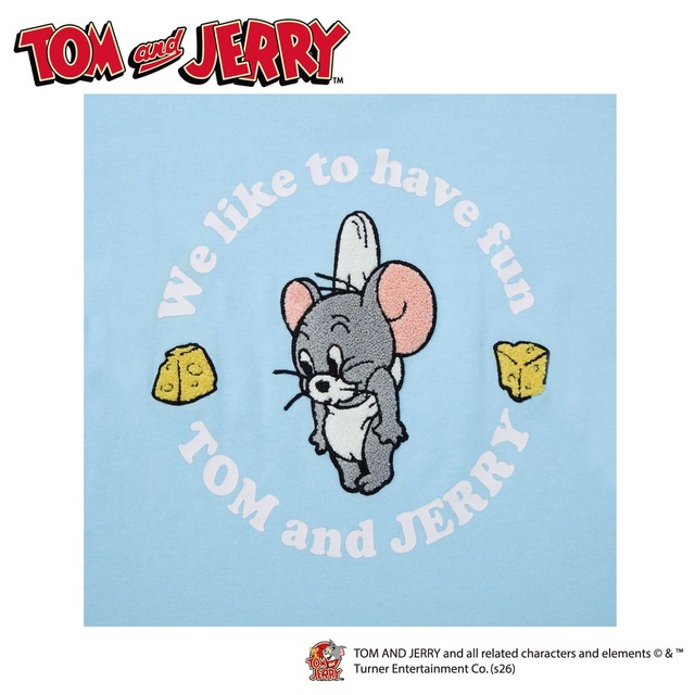 【トムとジェリー】バックにタフィーのイラストのサガラ刺繍入り