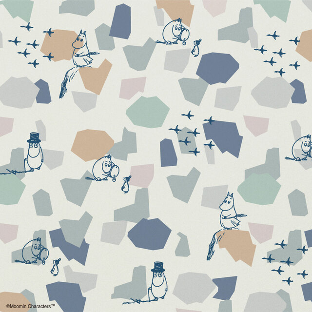 「ムーミン 珪藻土入り ソフトバスマット シェイプス」2,970円（税込）