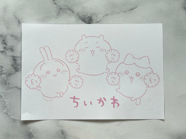 ポストカード2。色を塗って楽しめる仕様♪