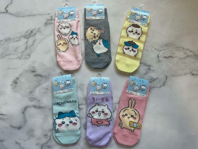ちいかわの新作ソックスのお値段は各税込380円♪