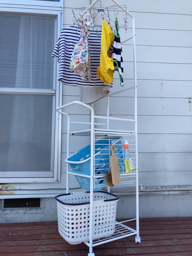 【ニトリ ワゴン型物干しスタンド】大幅な家事時短に！