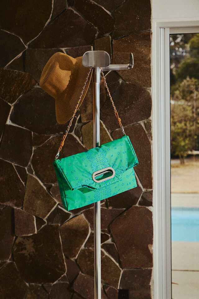 【LeSportsac／レスポートサック アトリエ2026春夏新作】Fold Tote Bag／H45×W32×D4cm  Lagoon Bandana ￥39,600