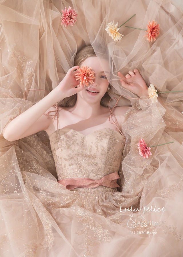 【クラウディア】「Lulu felice（ルル・フェリーチェ）」新作ウェディングドレス｜LU-1020_Beige