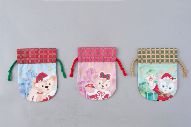 きんちゃくセット ¥1,800|ダッフィーのクリスマス(2016年)スペシャルグッズ