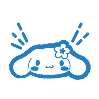 【サンリオキャラクターズ トロフィーカップスタンプ カラフル杯】シナモロール パール　スタンプイメージ