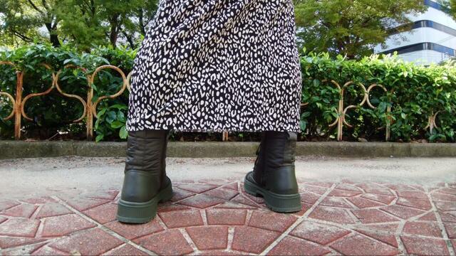 【ユニクロC パデッドレースアップブーツ】パンツはもちろん、ロングスカートとも相性抜群◎