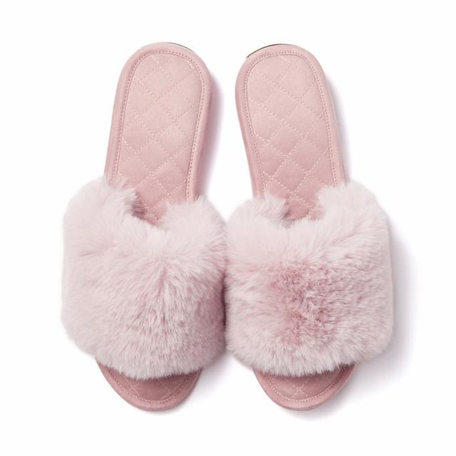 エコファー×プレート ルームシューズ