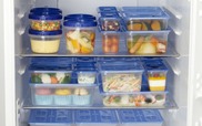 【冷蔵庫収納】同じメーカーの保存容器でスタッキング