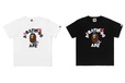BAPE® X DISNEY STITCH AND FRIENDS COLLEGE TEE COLOR: WHITE, BLACK ￥8,800- (税込)【BAPE® × STITCH】