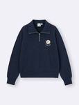 【GU×星のカービィ】ウィメンズ「スウェットハーフジッププルオーバー Kirby」69 NAVY　￥2,990