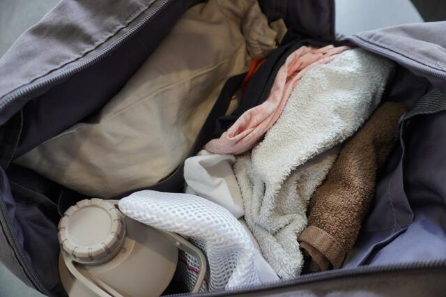 ジムで使うアイテムを入れてみたところ