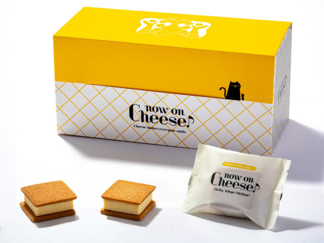 ＜9位＞　グランスタ東京限定 チーズケーキサンド　1個　410円／Now on Cheese♪ Hello, Tokyo Station！（改札内1F 中央通路エリア）【JR東京駅「グランスタ東京」イチ推しランキングBEST10～手土産（スイーツ）部門～】