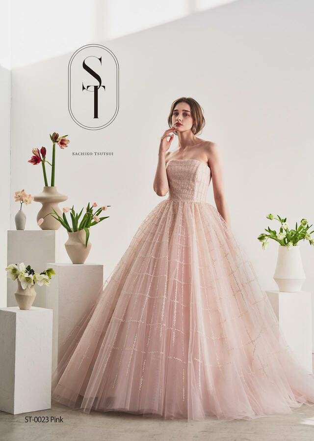 【クラウディア】ST新作ウェディングドレス｜ST-0023_Pink