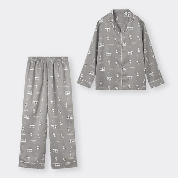 サテンパジャマ(長袖&ロングパンツ)Peanuts ¥2,990