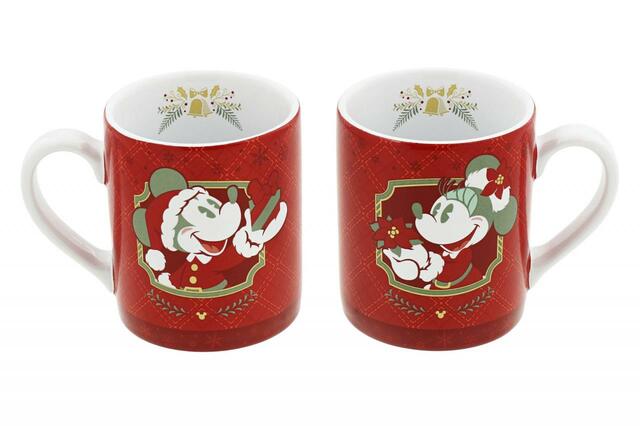 マグカップセット 3,500円|「ディズニー・クリスマス」スペシャルグッズ|東京ディズニーリゾート40周年“ドリームゴーラウンド”|発売日:2023年11月7日(火)|販売店舗:東京ディズニーランド「ディズニー&カンパニー」、東京ディズニーシー「ヴァレンティーナズ・スウィート」