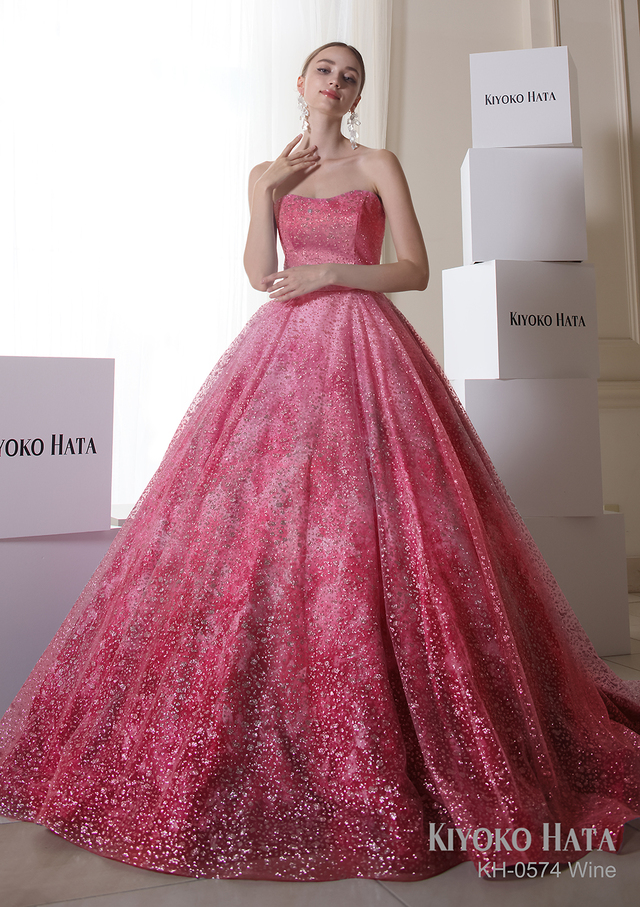 【KIYOKO HATA キヨコハタ】新作ウェディングドレス：KH-0574_Wine