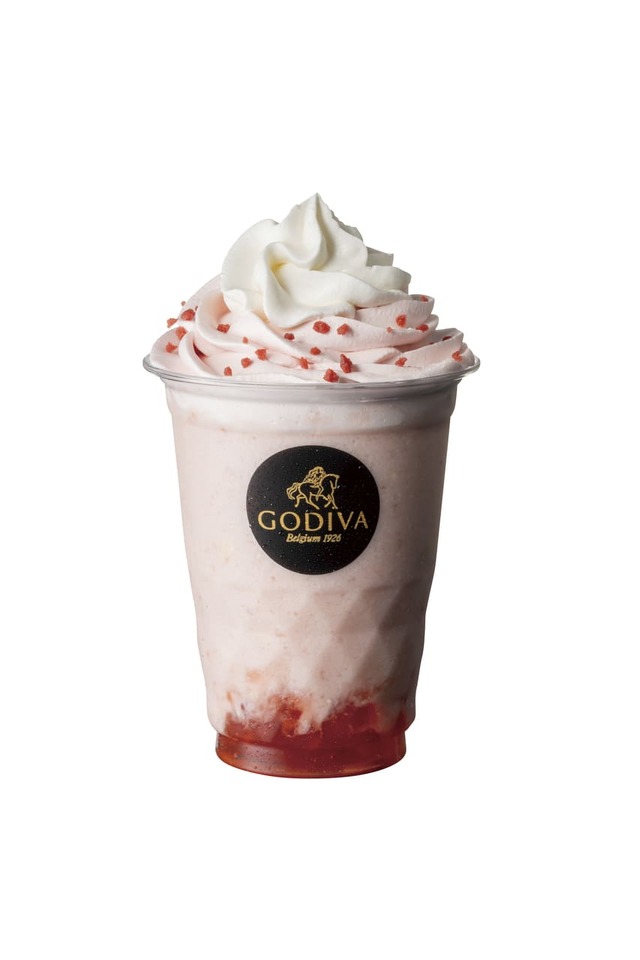 【ゴディバ】福岡県限定 「あまおうゼリー ショコリキサー」取扱店:ゴディバ THE OUTLETS KITAKYUSHU、価格:レギュラーサイズ 790円/まるでパフェのような愛らしいビジュアル