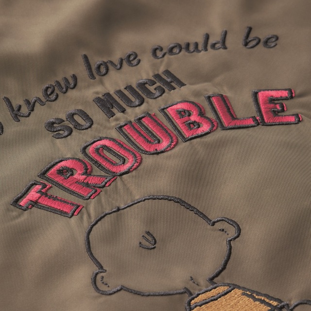 刺繍入りツイルブルゾン 「スヌーピー」