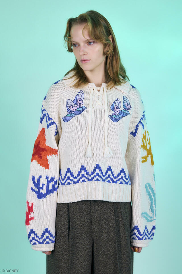 MD OT IN THE SEA KNIT ￥13,970｜「Disney SERIES CREATED by MOUSSY」2024AW YOUNG OYSTER COLLECTION