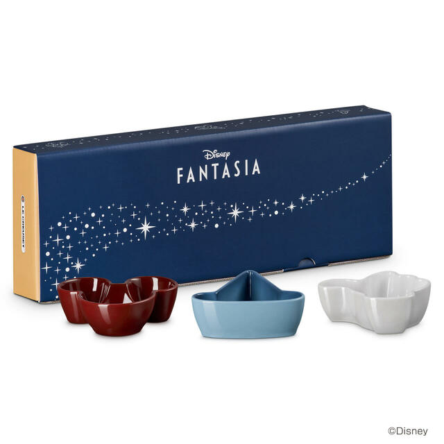 ファンタジア/ミニ・ディッシュ（3個入り）￥8,800｜ル・クルーゼ「Disney Fantasiaコレクション」