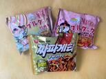 さまざまな種類が販売されている韓国インスタントラーメン