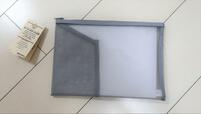 【無印良品 ナイロンメッシュケース・ポケット付き（A5）】サイズは約18.5×26cm