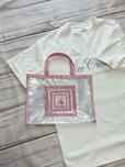 Tシャツワンピに合わせても◎【紀ノ国屋】クリアミディアムバッグ：ピンク