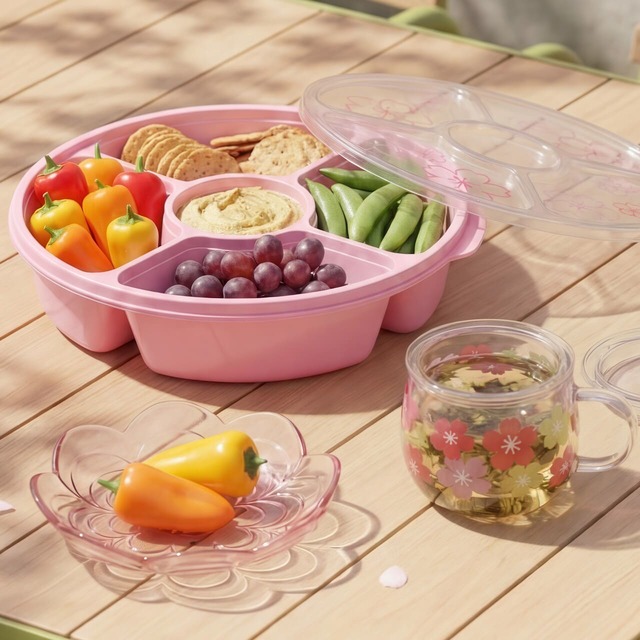 【フライングタイガー】フードコンテナ 990円／果物やお菓子、お惣菜を詰めればお花見にも大活躍！