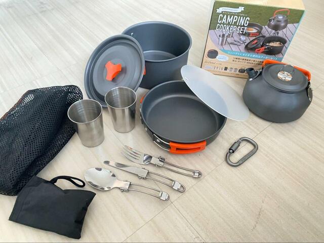 【ニトリ　キャンピングクッカー (13点セット)】キャンプ/アウトドア初心者必見！
