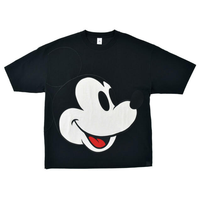 ミッキー 半袖Tシャツ ビッグ フェイス アップリケ ブラック MAGICAL LABEL 5,500円