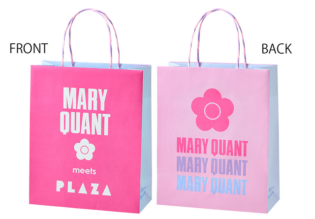 【MARY QUANT meets PLAZA 第二弾】限定デザインの非売品ショッピングバッグも登場！PLAZAでマリークワントのアイテムを購入したお客様に先着でプレゼントされます（なくなり次第終了）