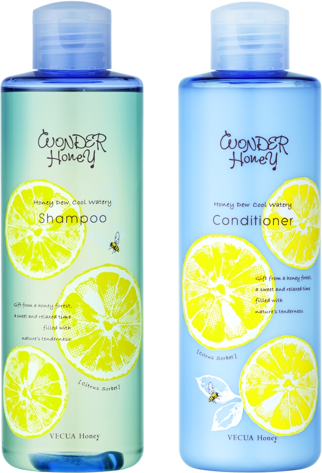 ワンダーハニー　クールウォータリーシャンプー　シトラスソルベ＜シャンプー・ヘアコンディショナー＞