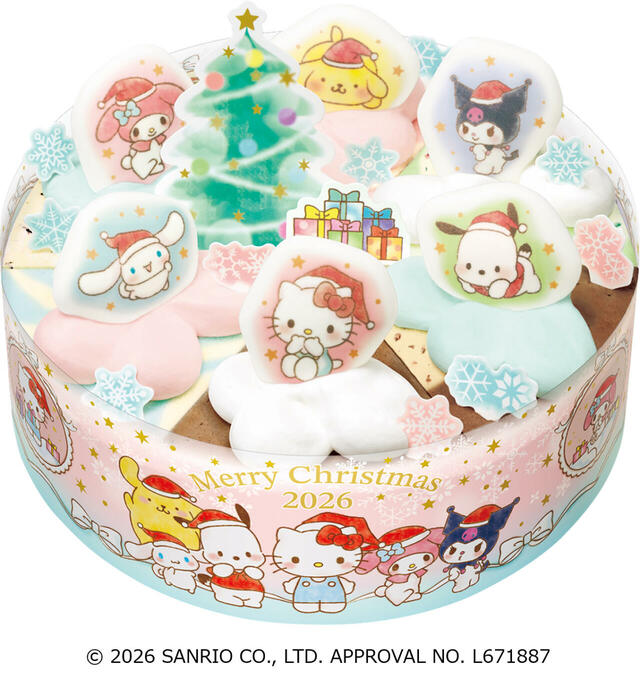 サンリオキャラクターズ クリスマス パレット6【価格】4,900円【「Happy ICE CREAM CHRISTMAS ハッピー アイスクリーム クリスマス」】