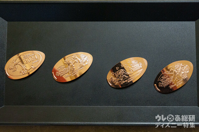 ディズニーリゾートラインで作れるスーベニアメダル各種（撮影：YOSHI)