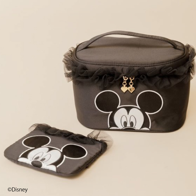 ミッキーマウス/ミニーマウス/フリルバニティポーチ　￥4,200+tax