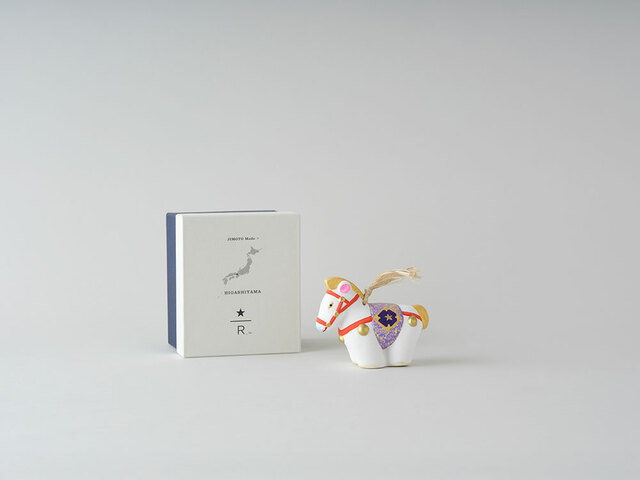 『JIMOTO Made+ 東山 干支土鈴午 白』各￥4,900