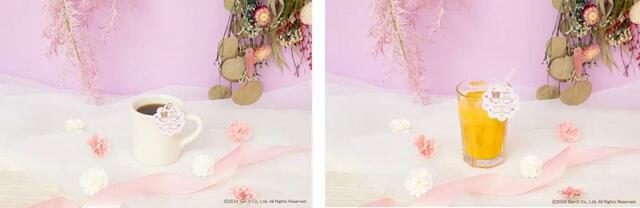 「コリラックマ＆チャイロイコグマカフェ」ホットコーヒー、オレンジ