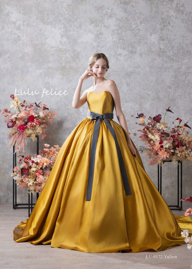 【クラウディア】「Lulu felice(ルル・フェリーチェ)」新作ウェディングドレス|LU-0172_Yellow