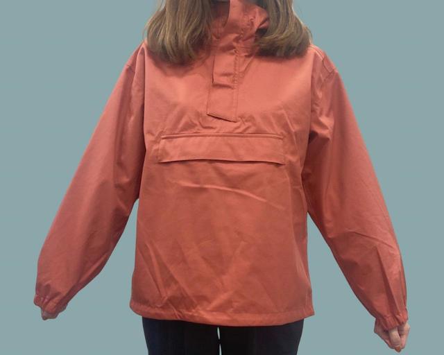 【GU ACTIVE マルチブロックアノラックパーカ】くすんだオレンジピンクが可愛い