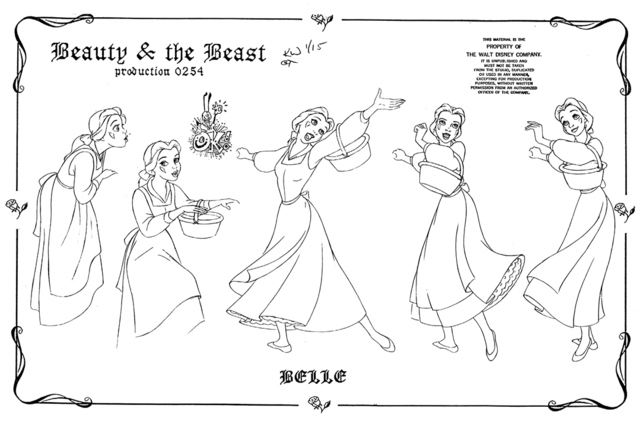 「美女と野獣」ベル　モデルシート