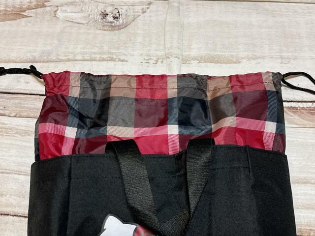 口に巾着付きで、中身が見えにくい！