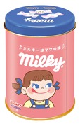 【ペコちゃん×しろたん】「ミルキー缶(ミルキーペコ×ミルキーしろたん)」770円 背面にはペコちゃんも!